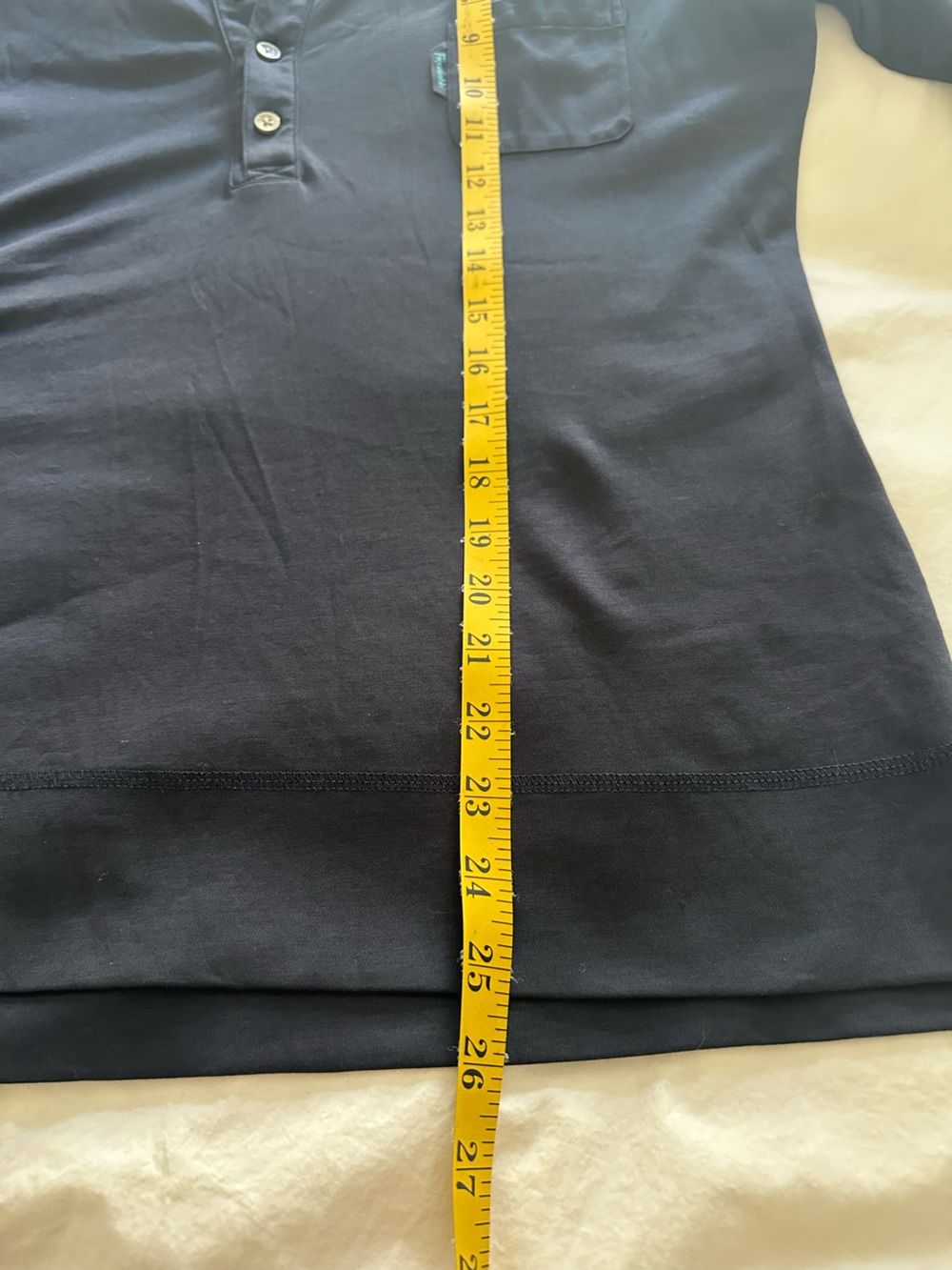 Faconnable Nordstrom Navy Long-Sleeve Henley with Chest Pocket size XL - Picture 11 of 11